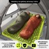 Ultralekki materac dmuchany dwuosobowy do spania na kemping i trekking HyperMotion Campmat – 190x120 cm – zielony
